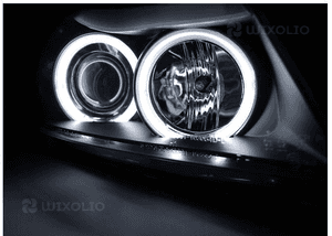 Lampy Reflektory BMW E90/E91 OD 2005 DO 2008 Roku BIAŁE RINGI CCFL 4