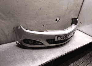 ^ ZDERZAK PRZÓD PRZEDNI OPEL ASTRA H 3 III GTC Z157 SREBRNY HALOGENY 4
