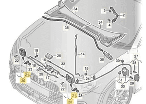 Zamek maski przód maski audi A1 82A 19- 11