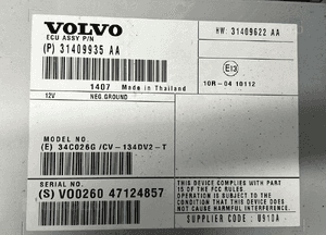 Volvo S60 ii V60 V40 ii XC60 S80 ii V70 iii lift wzmacniacz radia 31409935 5