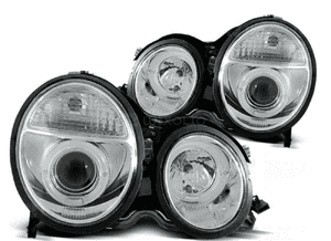 Nowe LAMPY Reflektory Do MERCEDES E KLASA W210 Od 1999 Do 2002 RINGI LED 2