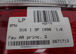 Lampa tylna lewa europa bmw 3 E36 5