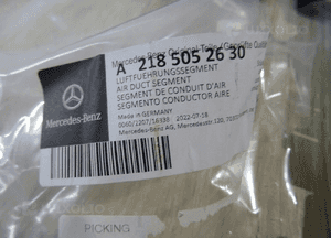 Kierownica powietrza cls W218 A2185052630 8