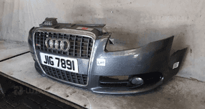 Zderzak przód przedni audi A4 B7 s line S4 szary grafitowy halogeny 4