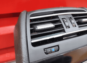 Bmw 7 F01 F02 osłona konsoli środkowej czarna skóra kratka nawiewu tył bdb 3