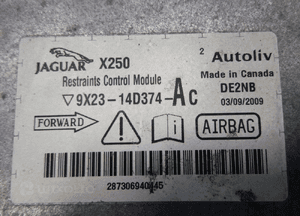 JAGUAR XF X250 MODUŁ PODUSZEK SENSOR AIRBAG ORYGINALNY 7