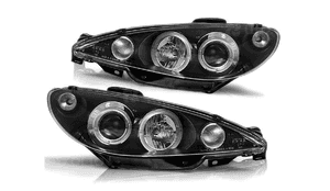 LAMPY REFLEKTORY Do PEUGEOT 206  Od Roku 2002- RINGI SOCZEWKI 2