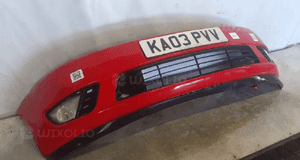 Zderzak przód przedni ford fiesta MK.6 6 vi K2 czerwony halogeny 2