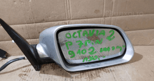 Lusterko prawe 7 pin skoda octavia ii 9102 srebrny 1