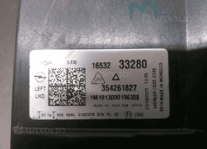 LAMPA PRZÓD LEWA OPEL CORSA F FULL LED SKRĘTNY 1653233280 3
