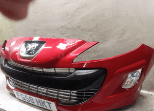 Zderzak przód przedni peugeot 308 lkrd bordo bordowy halogeny 3