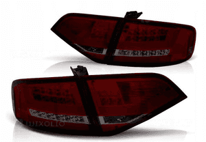 Lampy Tylne LED AUDI A4 B8 08-11 SEDAN RED SMOKE 2