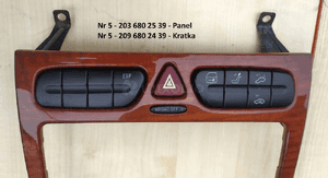 MERCEDES C 203 CLK 209 panel ramka radia navi siedzeń awaryjnych 15