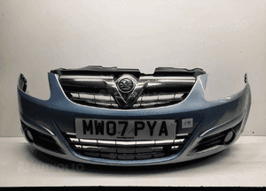 Zderzak przód przedni opel corsa d Z21C błękitny halogeny 1