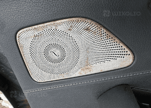 MERCEDES S 222 tapicerka drzwi boczek Bumaster  boczki przód tył long czarna  skóra ambilight 13