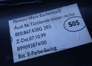 A4 B6 B7 01-07 listwa dekor prawy tył 8E0867420G radom 3