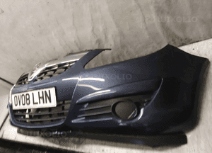Zderzak przód przedni opel corsa d Z168 szary grafitowy lekko uszkodzony dołem ! 5