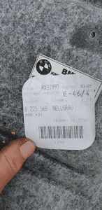 Tapicerka podsufitka BMW 3 E46 Sedan 8225568 7