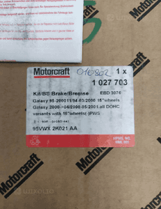 Volkswagen vw sharan ford galaxy i seat alhambra klocki hamulcowe przód przednie nowy oryginał 9