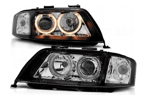 Lampy Reflektory AUDI A6 C5 1997 - 2001 DEPO Soczewki ŻARÓWKI H7 Gratis 2