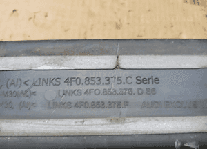 Listwa progowa progu lewy tył tylna lewa Audi A6 C6 4F0853375C 4