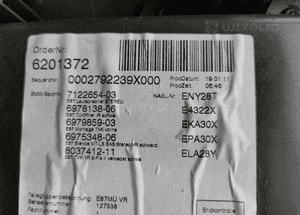 Bmw 1 E87 boczek tapicerka drzwi prawy przód przedni skóra 6978138-06 4