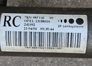 Opel Zafira B Astra H  maglownica przekładnia kierownicza 13188616 2