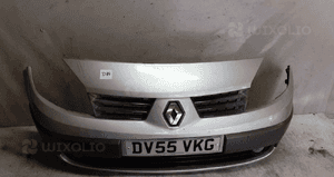 Zderzak przód przedni renault scenic 2 ii TED69 srebrny halogeny przedlift 1