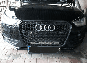 Logo Napis Emblemat QUATTRO 100% Stal Nierdzewna AUDI Gril Atrapa 20