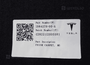Tesla S PLAID TAPICERKA WANNY FRUNK 1564270-00-A 6
