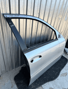 MERCEDES E 211 drzwi prawe przednie przód srebrne lakier 744 szyba zamek klamka avantgarde 34