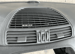 mercedes cl 215 konsola skóra kokpit skórzany deska przeszycia 8