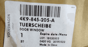 Audi A6 C8 kombi 2018- szyba drzwi lewy tył 4K9845205A 6