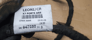 Wiązka instalacja drzwi lewy tył tylna lewa Citroen C5 III 9684768080 5