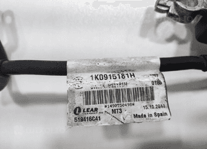 KLEMA MINUSOWA VOLKSWAGEN GOLF VI 1K0915181H 2008-2012 4