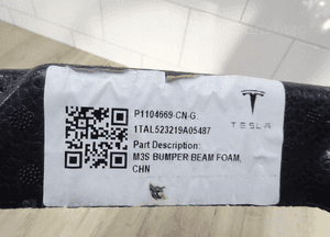Tesla 3 lift absorber pianka zderzaka pas przód 1104669-CN-G 6