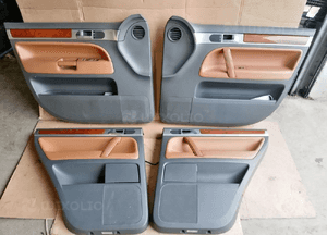 Fotele komplet kanapa boczki skóra ruda elektryczne VW Touareg 7L 20