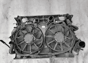 Pas przedni wzmocnienie chłodnice wentylator intercooler Citroen C5 III 9667037480 komplet 3
