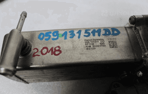 Chłodnica spalin zawór egr audi 059131511DD 059131501AJ 3.0 tdi 2018 4