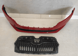 Skoda fabia iii 3 lift zderzak przód przedni grill atrapa chłodnicy 12