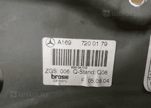 Mechanizm podnośnik szyby lewy przód Mercedes A169 A1697200179 4