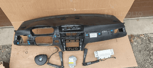 Konsola AIRBAG pasy poduszki sensor pod NAVI BMW 3 E90 E91 komplet 2