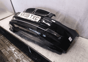Zderzak przód przedni bmw E87 seria 1 lift fl schwarz 2 ii czarny halogeny 2