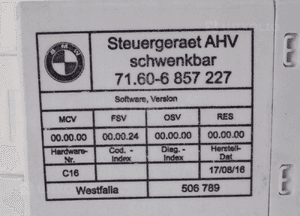 BMW E90 E91 Maoduł Sterowania Haka 6857227 - 12403 4