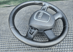Kierownica Czarna Skóra Multifunkcja Air Bag Poduszka Wtyczka AUDI A4 B8 A5 A6 6