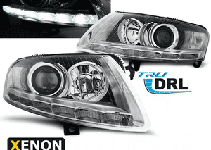 Reflektory lampy do audi A6 C6 od 2004 do 2008 led do jazdy dziennej xenon 2
