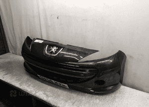 Zderzak przód przedni peugeot 207 exl exld czarny  halogeny 4