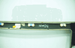Osłona tapicerka szyby dachu skora A2307901845 7E79 mercedes sl R230 02 7