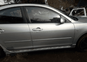 Mazda 3 BK 03-09 drzwi lewy przód tył  sedan szyba tył tylne lewe w kolor 27B szyba lampa 7
