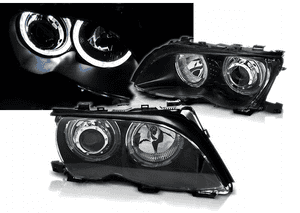 Lampy do bmw E46 od 09.2001 do 03.2005 sedan touring białe ringi led 3